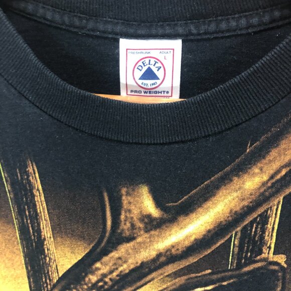 Deer Graphic Print T-Shirt‎ Nature Outdoors Black Delta Pro Weight Size Large - Picture 3 of 6